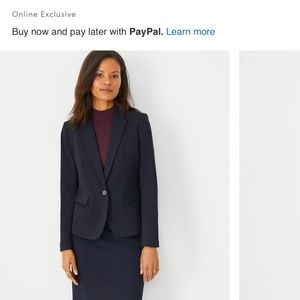 Ann Taylor Nocturn Navy Blazer